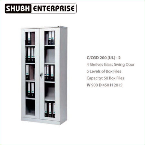 CCGD 200 (UL) 2 4 Shelves Glass Swing Door 3 Levels Of Box Files Capacity 50 Box Files W 900 D 450 H 2015