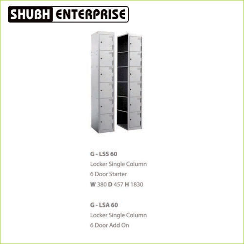 G -LSS 60Locker Single Column 6Door Starter W 380 D 457 H 1830 G- LSA60 Locker Single Column 6 Door Add On